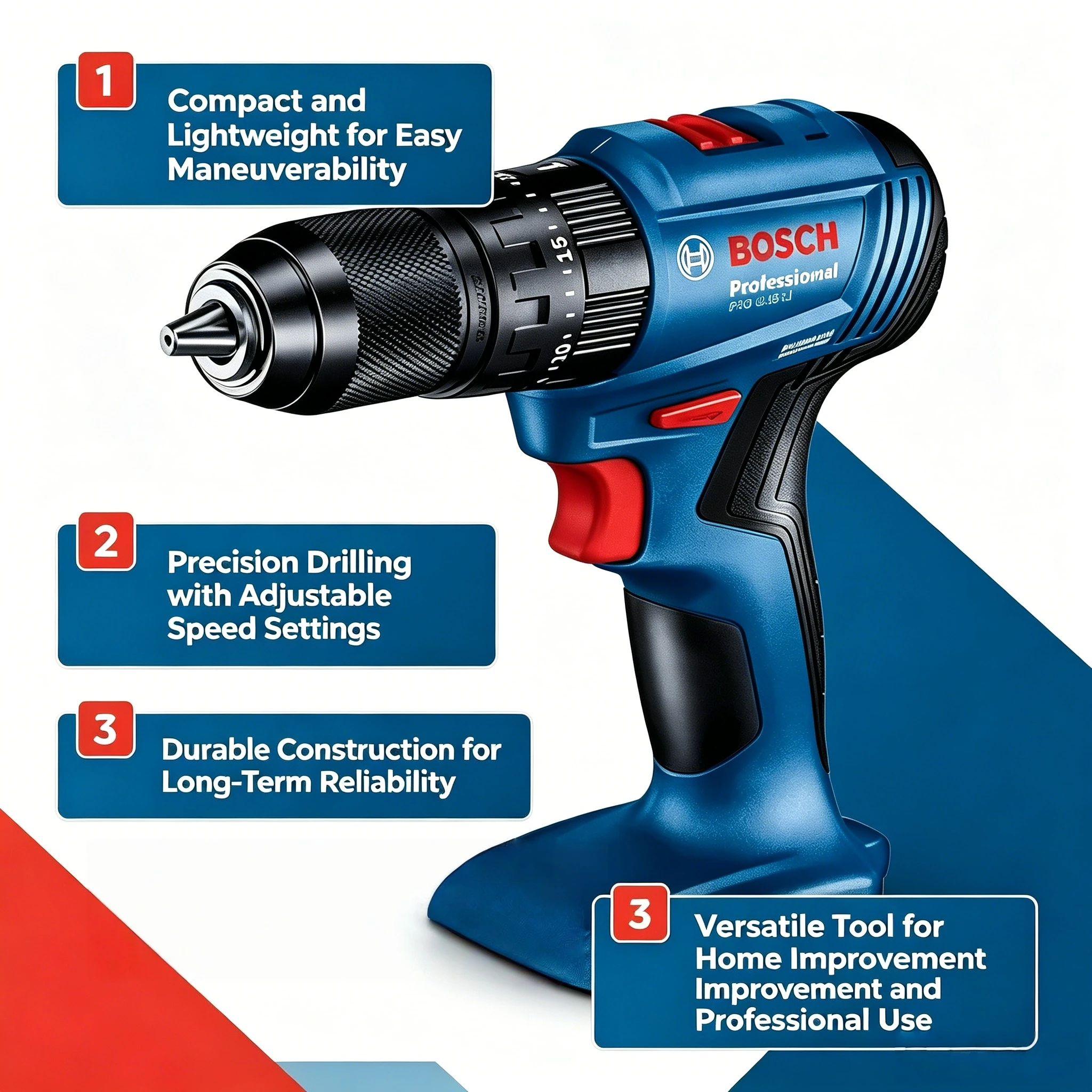 Bosch Drill Gsb 18V - BOSCH GSB 185-LI Bor Impak Tanpa